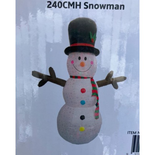 240CM Inflatable Snowman with Woodle hand 